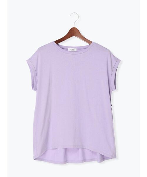 Te chichi TERRASSE（テチチテラス）の「バックギャザー切替トップス（Tシャツ/カットソー・レディース・オフホワイト/ターコイズブルー/パープル/ブラック・ﾌﾘ-）」の4枚目の写真