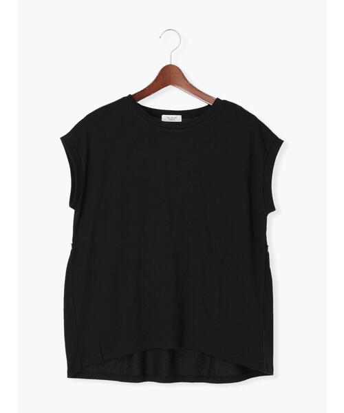 Te chichi TERRASSE（テチチテラス）の「バックギャザー切替トップス（Tシャツ/カットソー・レディース・オフホワイト/ターコイズブルー/パープル/ブラック・ﾌﾘ-）」の6枚目の写真