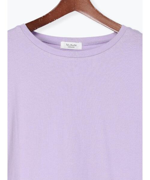 Te chichi TERRASSE（テチチテラス）の「バックギャザー切替トップス（Tシャツ/カットソー・レディース・オフホワイト/ターコイズブルー/パープル/ブラック・ﾌﾘ-）」の8枚目の写真