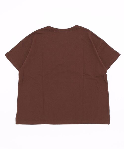 Samansa Mos2（サマンサ モスモス）の「レースパッチワーク半袖カットソー（Tシャツ/カットソー・レディース・ブラック/ブラウン/オフホワイト/グリーン・ﾌﾘ-）」の5枚目の写真