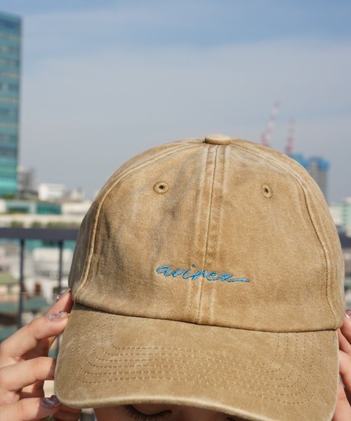 AVIREX（アヴィレックス）の「PIGMENT LOGO CAP/ ピグメントロゴキャップ（キャップ・レディース・チャコールグレー/ベージュ/レッド・FREE）」の12枚目の写真