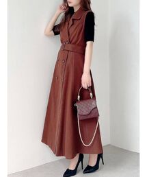 ビッグカラーロングベスト