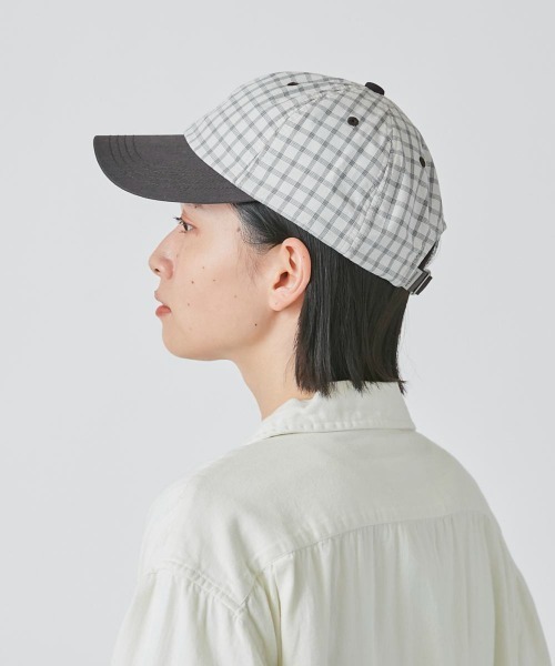 OVERRIDE（オーバーライド）の「OVERRIDE  OGC CHECK 6P CAP SG（キャップ・レディース・ベージュ/ネイビー/ダークグレー・57~59cm）」の7枚目の写真