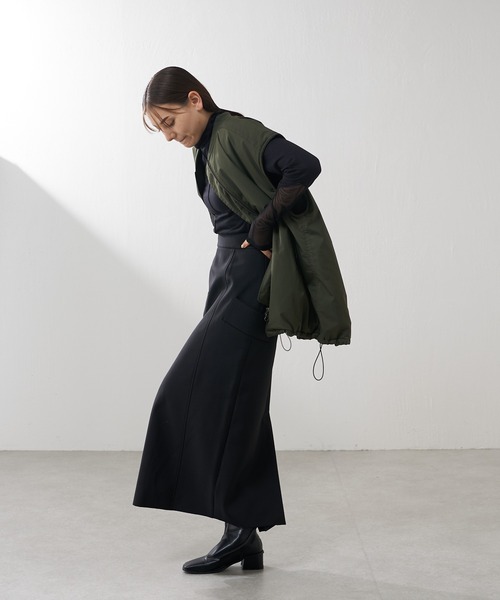 Lui's（ルイス）の「ダブルフェイススカート(セットアップ対応)（スカート・レディース・グレー/ブラック・FREE）」の8枚目の写真