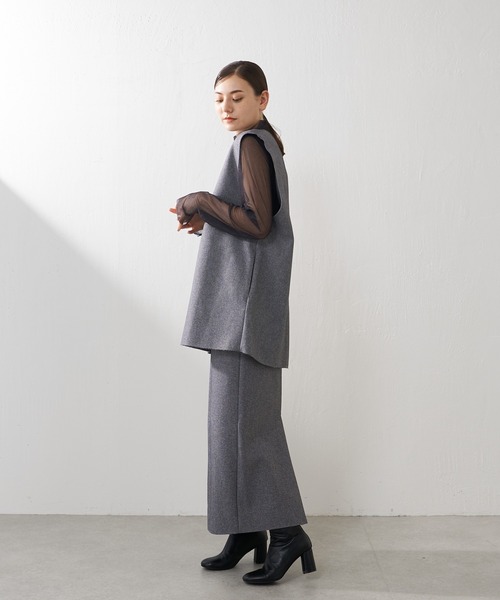 Lui's（ルイス）の「ダブルフェイススカート(セットアップ対応)（スカート・レディース・グレー/ブラック・FREE）」の15枚目の写真