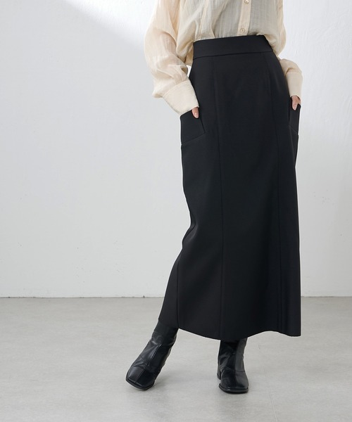 Lui's（ルイス）の「ダブルフェイススカート(セットアップ対応)（スカート・レディース・グレー/ブラック・FREE）」の9枚目の写真