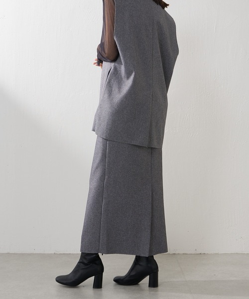 Lui's（ルイス）の「ダブルフェイススカート(セットアップ対応)（スカート・レディース・グレー/ブラック・FREE）」の10枚目の写真