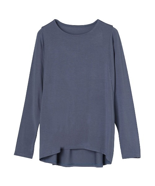 KID BLUE（キッドブルー）の「キッドブルー -22AWレーヨンベア天 -長袖トップス -KRTN518 -kidblue（その他トップス・レディース・ブルー/チャコール・M）」の4枚目の写真