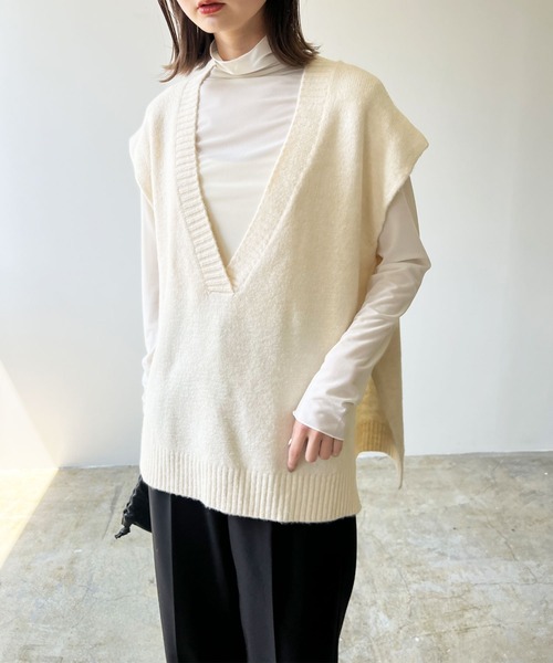 LIAN（リアン）の「シアーハイネックトップス（Tシャツ/カットソー・レディース・ブラウン/ブラック/アイボリー/グリーン/オレンジ/パープル/スカイブルー・FREE）」の18枚目の写真