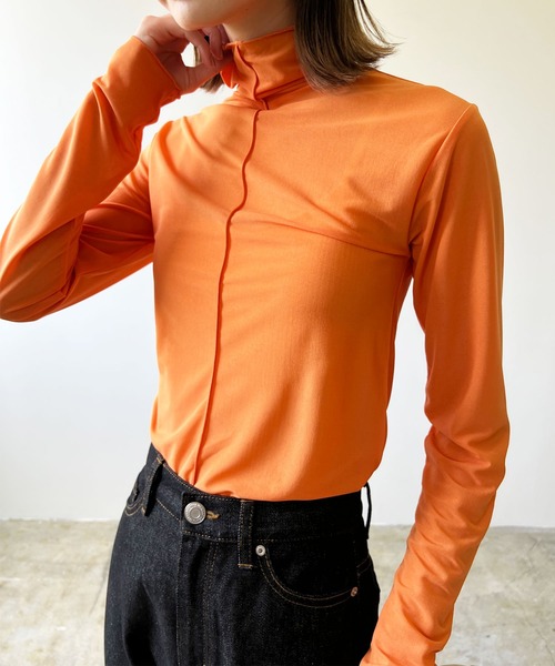 LIAN（リアン）の「シアーハイネックトップス（Tシャツ/カットソー