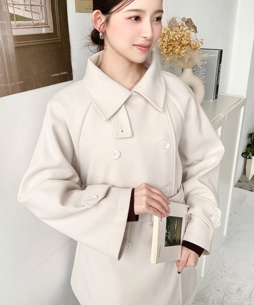 累計販売枚数2万枚突破！】ニットメルトン2WAYアレンジカラーミドル丈