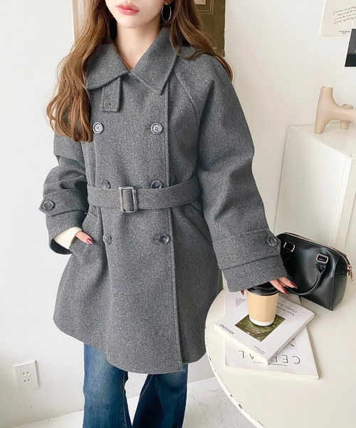 累計販売枚数1万枚突破！】ニットメルトン2WAYアレンジカラーミドル丈