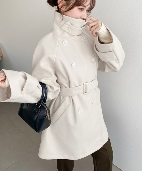 累計販売枚数2万枚突破！】ニットメルトン2WAYアレンジカラーミドル丈