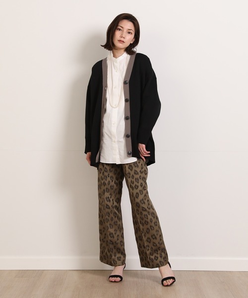 INED（イネド）の「レオパードジャガードパンツ（その他パンツ・レディース・ダークブラウン・9号）」の10枚目の写真