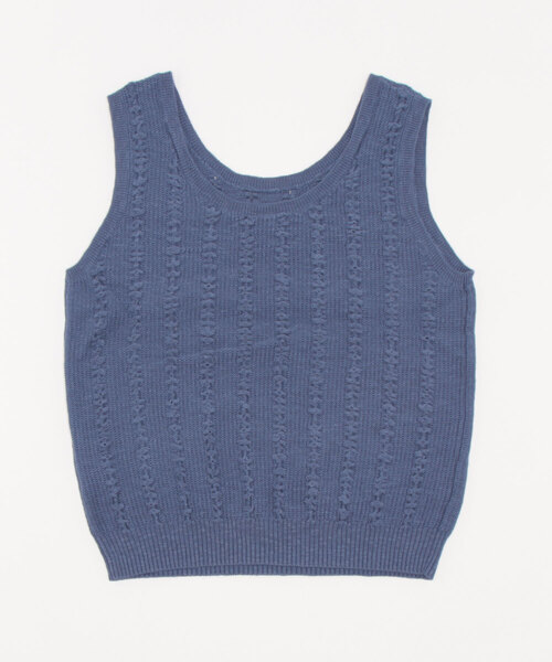 MOUSSY（マウジー）の「KNIT タンクトップ（タンクトップ・レディース・ブラック/ブルー/キナリ・FREE）」の17枚目の写真