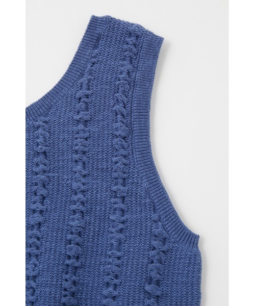MOUSSY（マウジー）の「KNIT タンクトップ（タンクトップ・レディース・ブラック/ブルー/キナリ・FREE）」の14枚目の写真