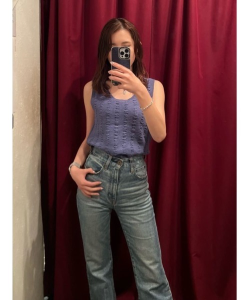 MOUSSY（マウジー）の「KNIT タンクトップ（タンクトップ・レディース・ブラック/ブルー/キナリ・FREE）」の16枚目の写真