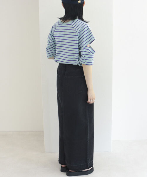 fredy repit（フレディレピ）の「デニムタイトロングスカート（デニムスカート・レディース・ライトパープル/チャコールグレー・36/38）」の13枚目の写真