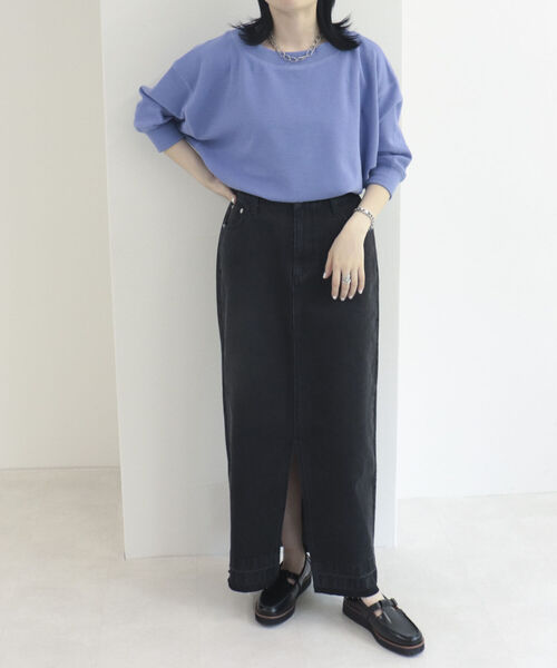 fredy repit（フレディレピ）の「デニムタイトロングスカート（デニムスカート・レディース・ライトパープル/チャコールグレー・36/38）」の14枚目の写真