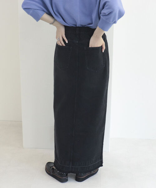 fredy repit（フレディレピ）の「デニムタイトロングスカート（デニムスカート・レディース・ライトパープル/チャコールグレー・36/38）」の16枚目の写真