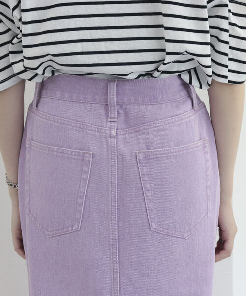 fredy repit（フレディレピ）の「デニムタイトロングスカート（デニムスカート・レディース・ライトパープル/チャコールグレー・36/38）」の20枚目の写真