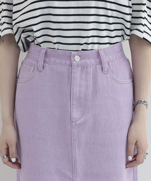 fredy repit（フレディレピ）の「デニムタイトロングスカート（デニムスカート・レディース・ライトパープル/チャコールグレー・36/38）」の21枚目の写真