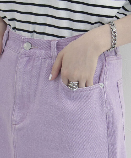 fredy repit（フレディレピ）の「デニムタイトロングスカート（デニムスカート・レディース・ライトパープル/チャコールグレー・36/38）」の22枚目の写真