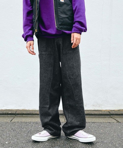 SPOC STORE(スポックストア)の「【SPOC STORE】ダブルニーワイドデニムパンツ(デニムパンツ・メンズ・ライトブルー/ブルー/ダークグレー・S/M/L)」の18枚目の写真