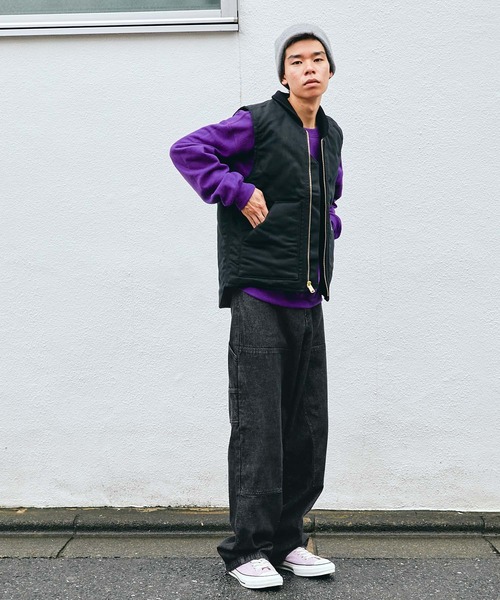 最終セール！スウェットＸデニム☆サロペットパンツ☆ブラック×カラフル X-girl Stages 【SALE!!】 Stage エックスガール ステージス ガールズ