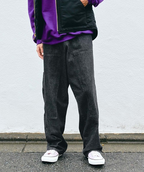 SPOC STORE(スポックストア)の「【SPOC STORE】ダブルニーワイドデニムパンツ(デニムパンツ・メンズ・ライトブルー/ブルー/ダークグレー・S/M/L)」の20枚目の写真