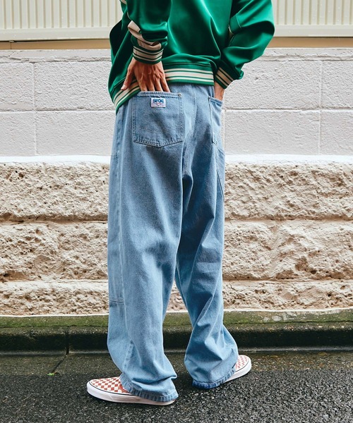 SPOC STORE(スポックストア)の「【SPOC STORE】ダブルニーワイドデニムパンツ(デニムパンツ・メンズ・ライトブルー/ブルー/ダークグレー・S/M/L)」の8枚目の写真