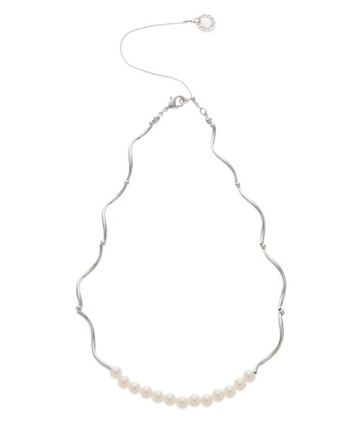 LAGUNAMOON(ラグナムーン)の「LADYフェイクパールツイストネックレス(ネックレス・レディース・シルバー/ゴールド・FREE)」の1枚目の写真