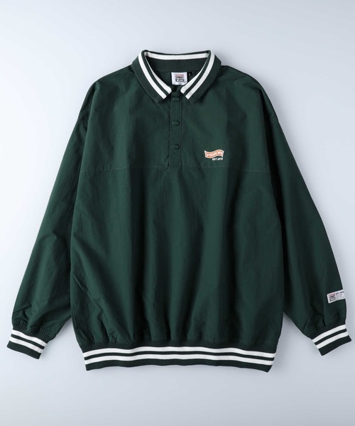 VISION STREET WEAR（ヴィジョンストリートウェア）の「【VISION STREET】ハーフボタンプルオーバー（ナイロンジャケット・メンズ・ブラック/ホワイト×ネイビー/グリーン/ブラック×イエロー・L/XL/M）」の7枚目の写真