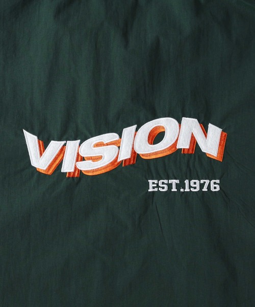 VISION STREET WEAR（ヴィジョンストリートウェア）の「【VISION STREET】ハーフボタンプルオーバー（ナイロンジャケット・メンズ・ブラック/ホワイト×ネイビー/グリーン/ブラック×イエロー・L/XL/M）」の20枚目の写真