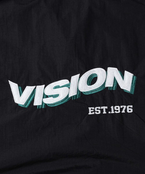 VISION STREET WEAR（ヴィジョンストリートウェア）の「【VISION STREET】ハーフボタンプルオーバー（ナイロンジャケット・メンズ・ブラック/ホワイト×ネイビー/グリーン/ブラック×イエロー・L/XL/M）」の18枚目の写真