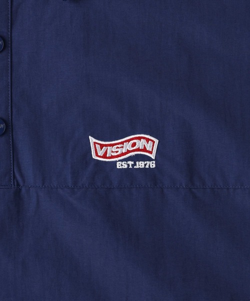 VISION STREET WEAR（ヴィジョンストリートウェア）の「【VISION STREET】ハーフボタンプルオーバー（ナイロンジャケット・メンズ・ブラック/ホワイト×ネイビー/グリーン/ブラック×イエロー・L/XL/M）」の15枚目の写真