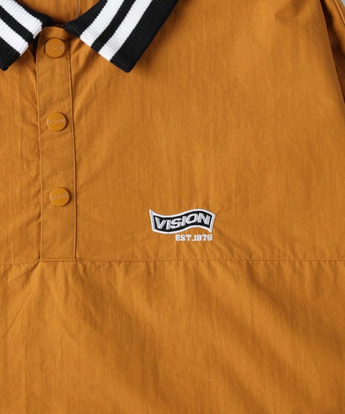 VISION STREET WEAR（ヴィジョンストリートウェア）の「【VISION STREET】ハーフボタンプルオーバー（ナイロンジャケット・メンズ・ブラック/ホワイト×ネイビー/グリーン/ブラック×イエロー・L/XL/M）」の9枚目の写真