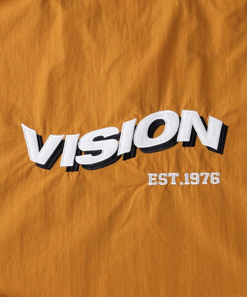 VISION STREET WEAR（ヴィジョンストリートウェア）の「【VISION STREET】ハーフボタンプルオーバー（ナイロンジャケット・メンズ・ブラック/ホワイト×ネイビー/グリーン/ブラック×イエロー・L/XL/M）」の8枚目の写真