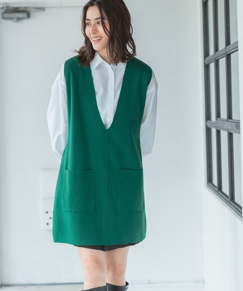 LEPSIM（レプシィム）の「12ゲージレイヤードベストワンピース　125425（ベスト・レディース・ブラウン/ブラック/グリーン/ブルー/モカ/イエロー・FREE/TALL）」の16枚目の写真