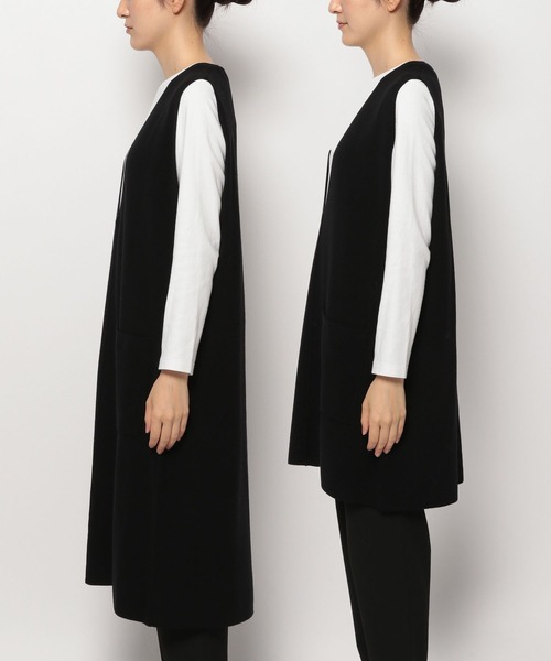 LEPSIM（レプシィム）の「12ゲージレイヤードベストワンピース　125425（ベスト・レディース・ブラウン/ブラック/グリーン/ブルー/モカ/イエロー・FREE/TALL）」の18枚目の写真