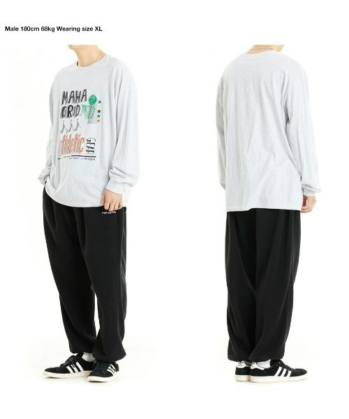 MAHAGRID(マハグリッド)の「『mahagrid/マハグリッド』BASKETBALL ATHLETIC LS TEE/バスケットボールアスレチックデザイン 長袖Tシャツ(Tシャツ/カットソー・レディース・ライトグレー/グリーン・M/L)」の14枚目の写真