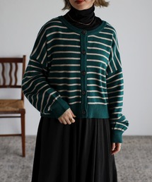 Bonjour Sagan | 前後2WAYボーダーカーディガン(カーディガン/ボレロ)