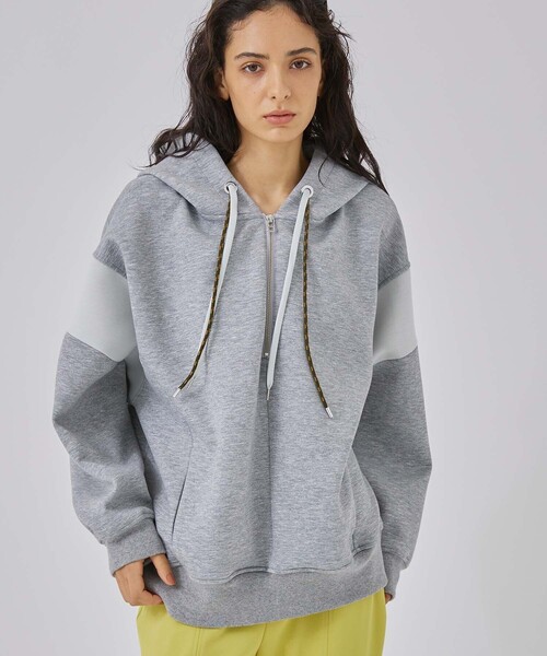 CITY TOKYO（シティトウキョウ）の「Wコードオーバーサイズパーカー（Tシャツ/カットソー・レディース・オフホワイト/グレー/ネイビー/ブラウン・FREE）」の3枚目の写真