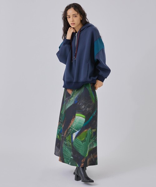 CITY TOKYO（シティトウキョウ）の「Wコードオーバーサイズパーカー（Tシャツ/カットソー・レディース・オフホワイト/グレー/ネイビー/ブラウン・FREE）」の19枚目の写真