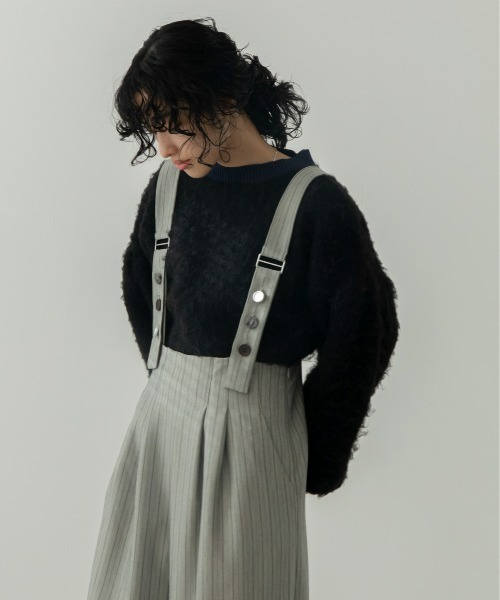 VACANCY（ヴァカンシー）の「ランダムボタンハイウエストサロペット（サロペット/オーバーオール・レディース・ブラック/グレー・FREE）」の15枚目の写真