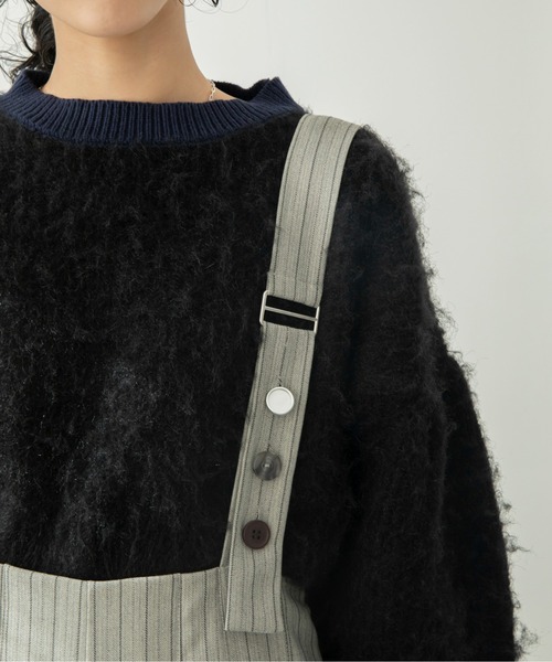 VACANCY（ヴァカンシー）の「ランダムボタンハイウエストサロペット（サロペット/オーバーオール・レディース・ブラック/グレー・FREE）」の17枚目の写真