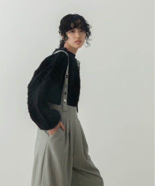 VACANCY（ヴァカンシー）の「ランダムボタンハイウエストサロペット（サロペット/オーバーオール・レディース・ブラック/グレー・FREE）」の22枚目の写真