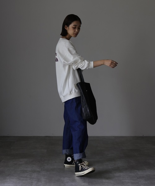HERENCIA(ヘレンチア)の「マルチジップファスナー リメイク風ロゴスウェット(スウェット・レディース・オフホワイト/ブラック/オレンジ・MEDIUM)」の17枚目の写真