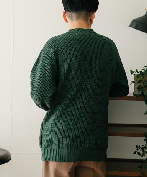 ITEMS URBANRESEARCH（アイテムズ アーバンリサーチ）の「マシンウォッシャブル ハイネック畦ニット（ニット/セーター・メンズ・ネイビー/グレー/オフホワイト/グリーン・MEDIUM/LARGE）」の20枚目の写真
