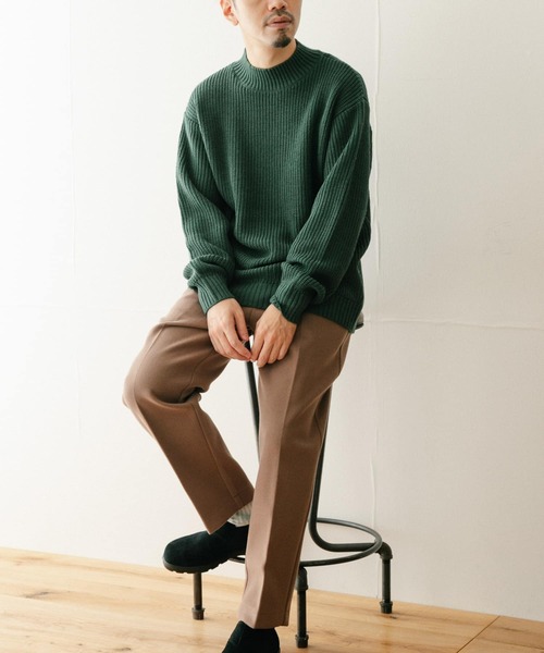 ITEMS URBANRESEARCH（アイテムズ アーバンリサーチ）の「マシンウォッシャブル ハイネック畦ニット（ニット/セーター・メンズ・ネイビー/グレー/オフホワイト/グリーン・MEDIUM/LARGE）」の19枚目の写真